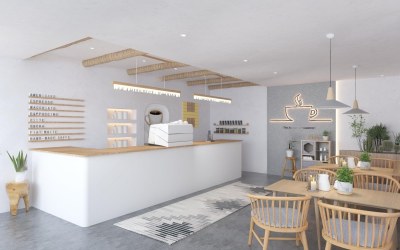 北欧奶茶咖啡店3D模型下载